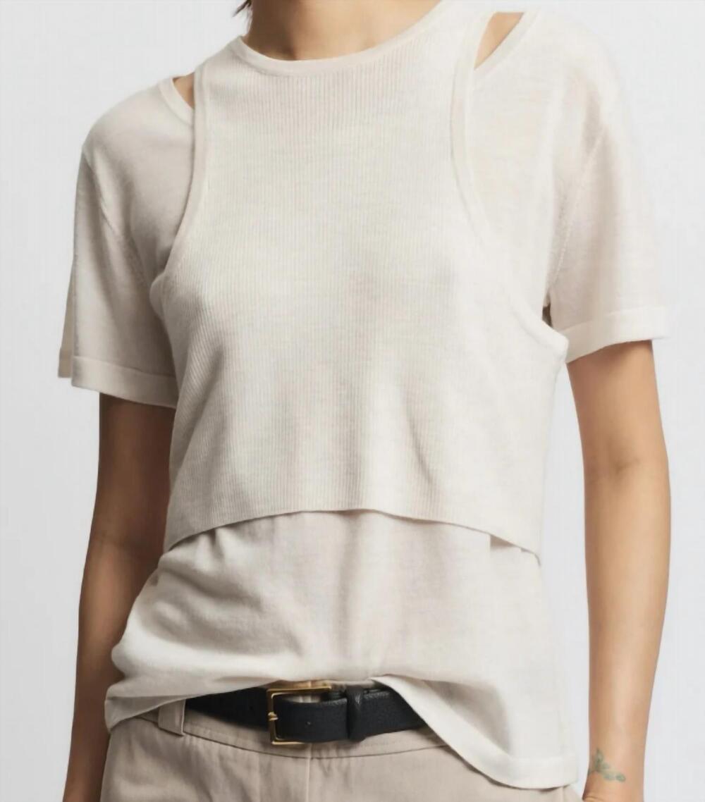 NEW SAINT ART steph two-piece knit in ivory